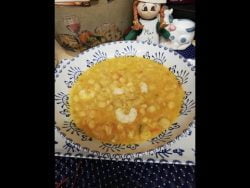 Guiso de garbanzos" mar y tierra" en thermomix
