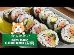 La #receta de los #doramas #Kim bap coreano (#김밥) #delicioso+ forma de comer el #kimbap