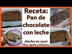 Pan de chocolate con leche | Receta #Pan #Chocolate #Leche #Receta #Postre #Rico #Rápido #Fácil