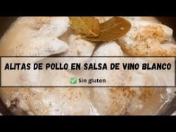 #Receta Alitas de pollo en salsa de vino blanco #singluten