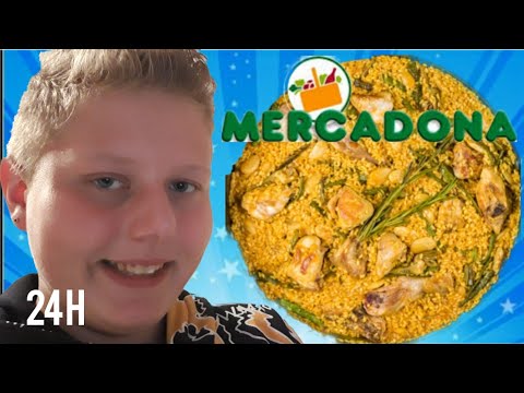 #Receta Intentando Hacer 24 horas COCINANDO recetas de "Mercadona" | PAELLA VALENCIANA🥘 para llevar.