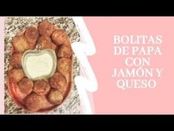 #recetasfaciles #receta . . Bolitas de papa con jamón y queso