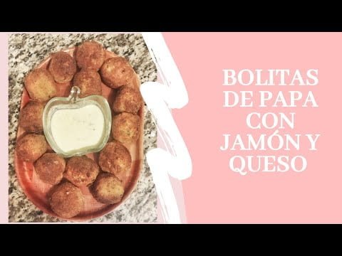 #recetasfaciles #receta . . Bolitas de papa con jamón y queso
