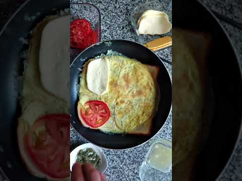 Sándwich viral de tiktok receta fácil y rápida #tiktok #shorts #sándwich #receta #food #recipe