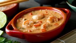 Sopa de gambas al microondas, receta rápida