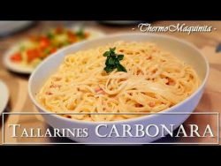 Tallarines a la CARBONARA con Thermomix®// PASTA a la CARBONARA // Receta exquisita.
