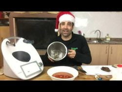 2 Receta Langostinos con salsa al Oporto y chocolate en Thermomix con Fernando. Especial Navidad.