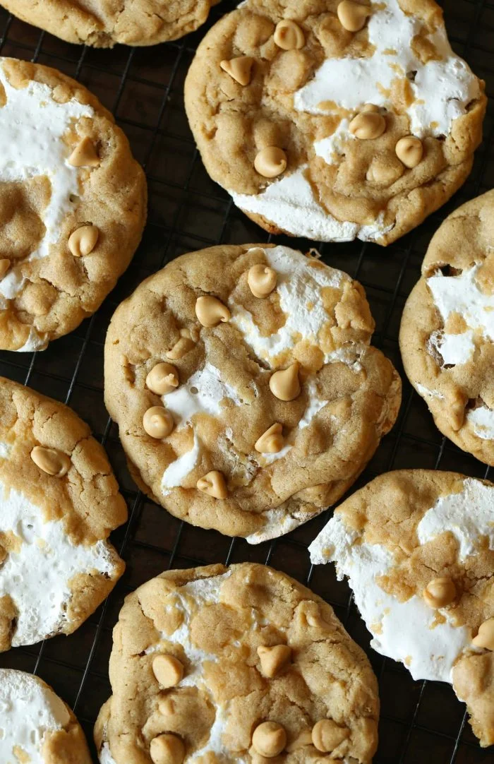 Galletas Fluffernutter pegajosas |  Galletas y Copas