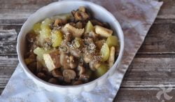Bacalao con patatas y champiñones