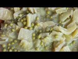 Cardo con guisantes, fácil y rico con Thermomix