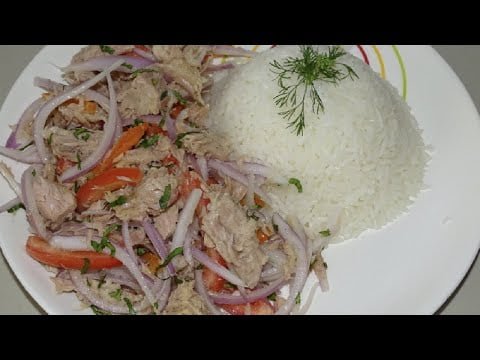 Ensalada de atún con arroz 🍚 #receta saludable y económica.