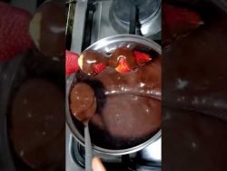 Postre de Fresas con chocolate, #receta fácil