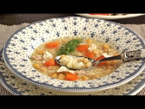Potaje de garbanzos con arroz en Thermomix