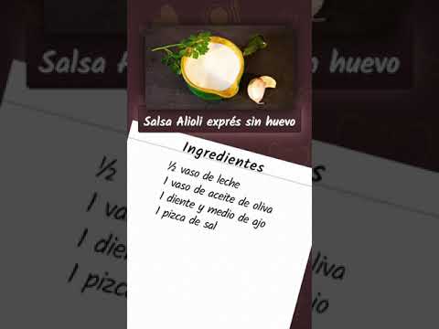 #Receta de la salsa #Alioli exprés sin huevo #Shorts