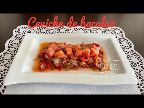 Receta fácil Ceviche de bacalao 🐟 con thermomix 💚 Cookidoo receta con subtítulos