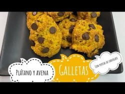 Receta fácil Galletas de plátano y avena 🍪 con thermomix 💚 Cookidoo receta con subtítulos