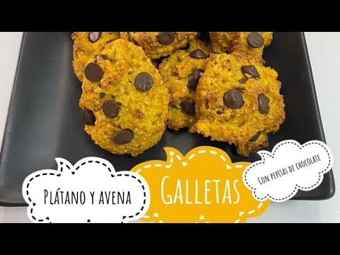Receta fácil Galletas de plátano y avena 🍪 con thermomix 💚 Cookidoo receta con subtítulos