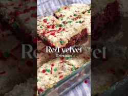 Red velvet Brownies veganos 🎄💚 #vegano #shorts #navidad #receta #brownie