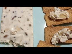 Turrón de camembert con frutos secos, fácil y rico con Thermomix