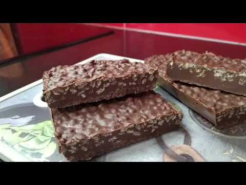 Turrón de chocolate con arroz inflado ** Monsieur cuisine Smart, Connect y Plus **