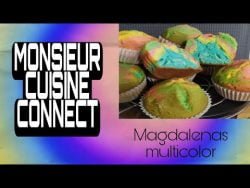 ¡VUELTA AL COLE! Cómo hacer MAGDALENAS MULTICOLOR 🌈 -MONSIEUR CUISINE CONNECT