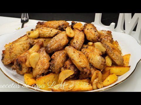 ALITAS DE POLLO FRITO AL AJILLO RECETA FÁCIL Y CON POCOS INGREDIENTES