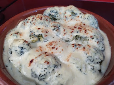 Brócoli con bechamel de calabacín ** Monsieur cuisine Smart, Connect y Plus **