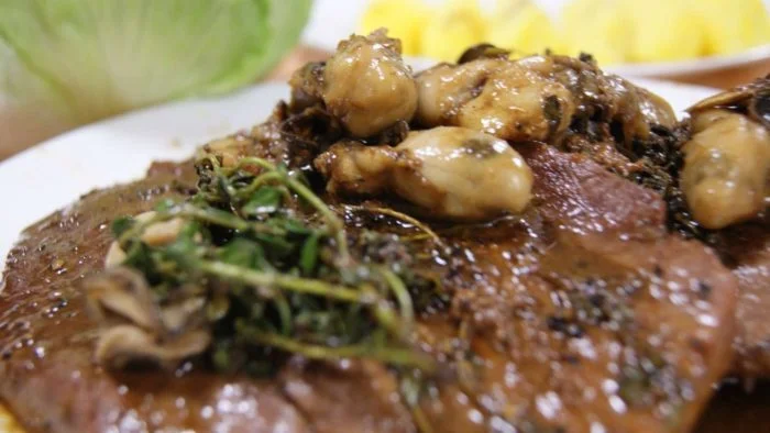 Carpetbag Steak, receta australiana