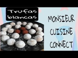 Cómo hacer TRUFAS BLANCAS, merienda RÁPIDA, BOMBONES con galletas🍬 -MONSIEUR CUISINE CONNECT