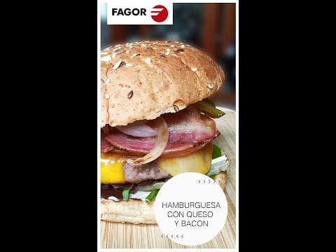 🍔🧀🥓 HAMBURGUESA con QUESO y BACON 🍔🧀🥓 #short #shorts #cocina #recipe #receta #recetas