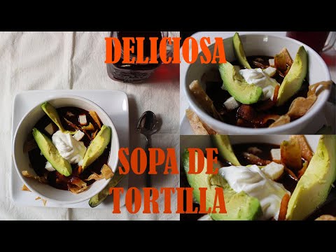 🥣SOPA DE TORTILLA FACILÍSIMA🍲|El Recetario de 5 ⭐#receta #sopadetortilla #sopaazteca #sopamexicana