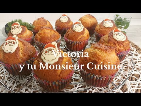 Magdalenas de turrón BIEN RICAS en Monsieur Cuisine y Thermomix