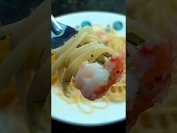 #Pasta con camarones 🍤😋👩🏼‍🍳 . #Receta