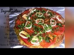 Pizza con base de calabacín en Monsieur Cuisine