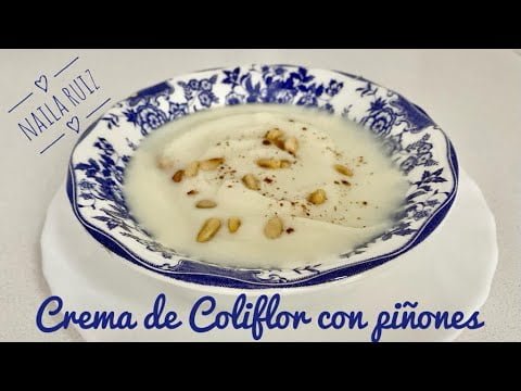Receta facil Crema de Coliflor con piñones 🥣 Thermomix 💚 Cookidoo receta con subtítulos