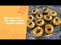 Receta facil Nidos de patata con crème fraîche y salmón ahumado Thermomix 💚 Cookido subtítulos