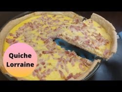 Receta Quiche Lorraine original de bacon y queso en Thermomix