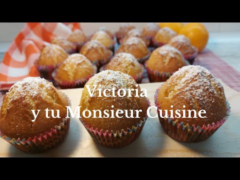 Tutorial para unas ricas MAGDALENAS DE NARANJA en Monsieur Cuisine y Thermomix