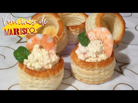 Volovanes de marisco receta fría