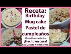Birthday mug cake |Receta #PastelDeCumpleaños #Receta #Birthday #Mugcake #Recipi #Pastel #Cumpleaños