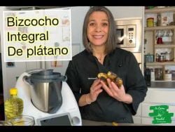 Bizcocho integral de plátano, con thermomix// La cocina de Maribel