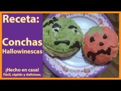 Conchas hallowinescas | #Receta #Conchas #Pan #Recipe #DíaDeMuertos #Halloween #Bread