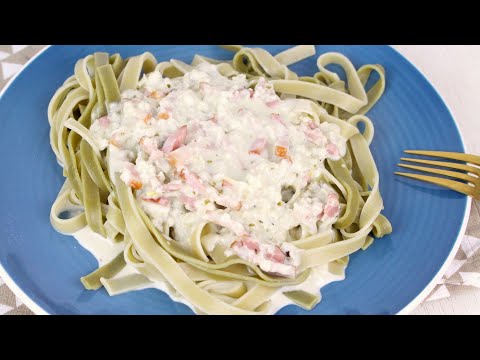 🧀🥓Tallarines con SALSA DE QUESO AZUL y BACON con Thermomix🥓🧀 | Receta fácil