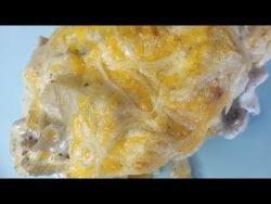 Gratinado de patatas,pollo y champiñones, fácil y rico con Thermomix