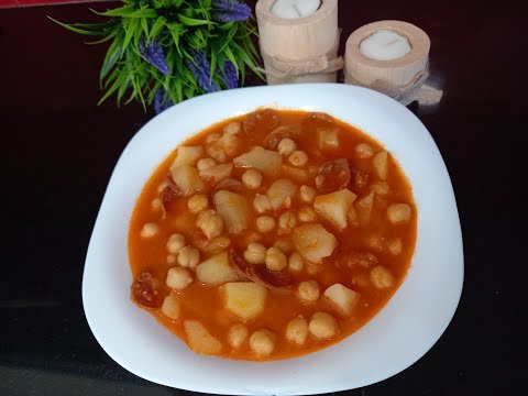 Guiso de garbanzos con patatas y chorizo ** Monsieur cuisine Smart, Connect y Plus **