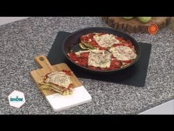 Lasagna de zucchinis y tomates #receta de Dante Enriquez