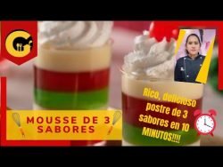 MOUSSE de 3 SABORES #receta como se hace fácil ,rápida y sencilla | POSTRE de 3 SABORES