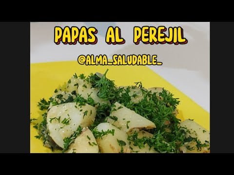 PAPAS AL PEREJIL💚 Receta casera, deliciosa y súper fácil🌠 #receta #recetafacil #recetasaludables