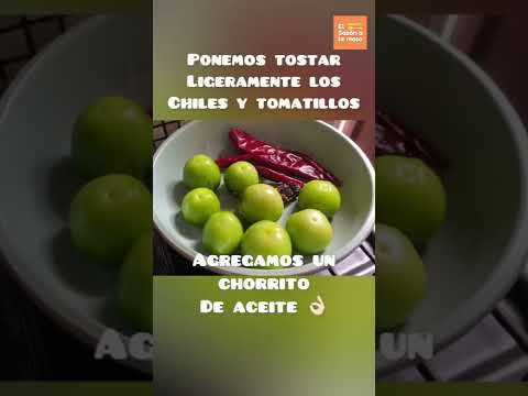 Salsa roja de tomatillo y chile de árbol🌶 #receta #short #picante #cocina #salsaroja #shorts