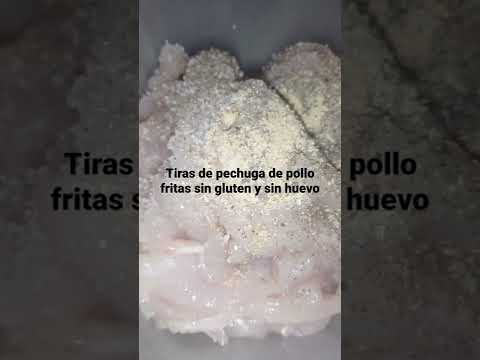 #shorts Mini #receta tiras de pechuga de pollo fritas sin gluten fácil y rápido #lasrecetasdesil